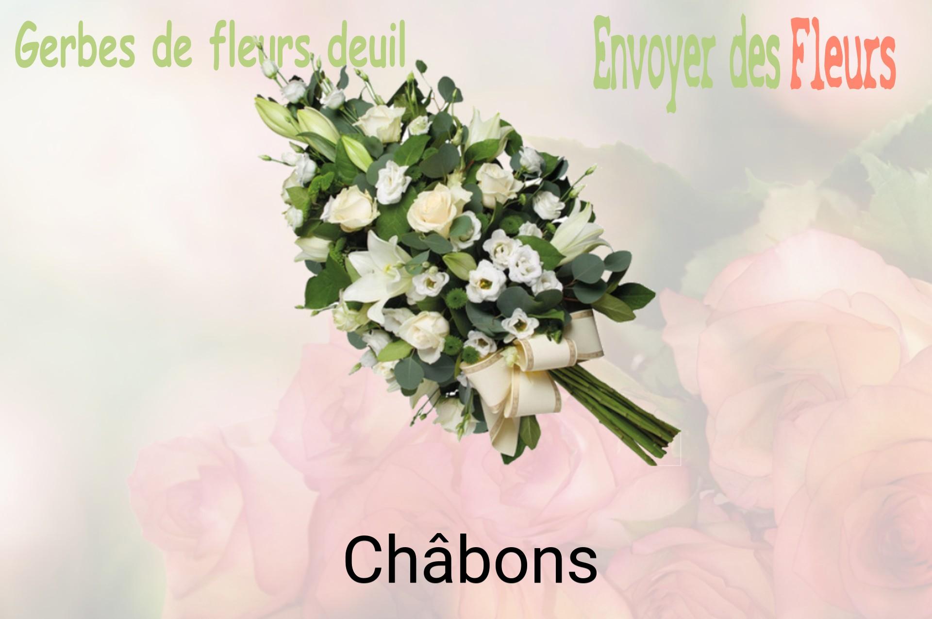 Gerbe de fleurs de deuil livrée à Châbons